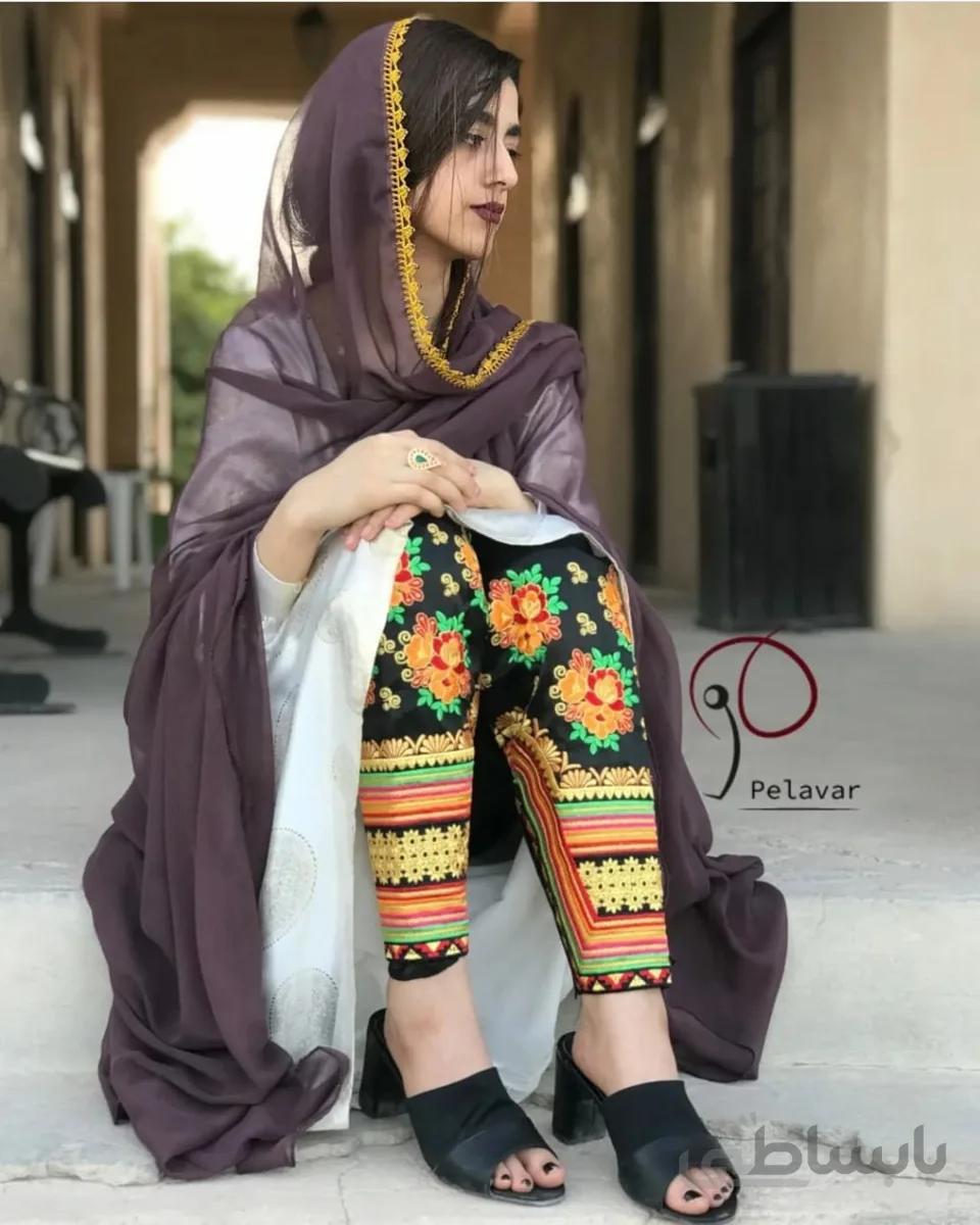 شلوار گلدوزی شده بندری s201