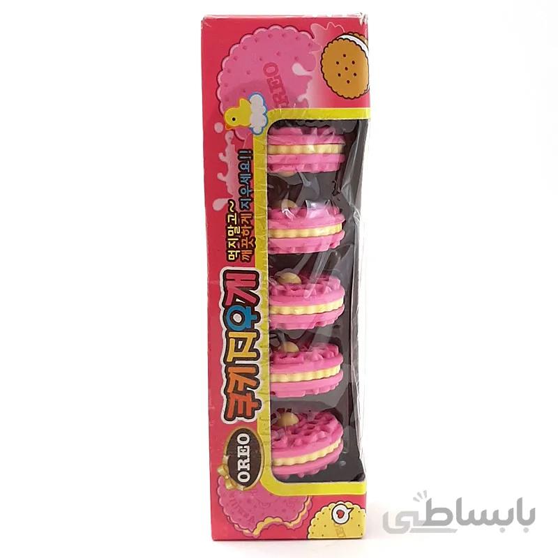 پاک کن فانتزی طرح بیسکویت کرم دار بسته 5 عددی