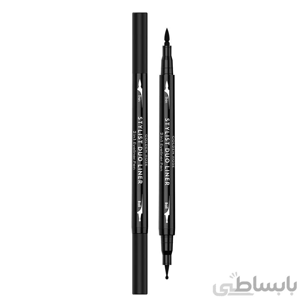 خط چشم دو سر گلدن رز ا Golden Rose Stylist Duo Liner 2 in 1 Eyeliner