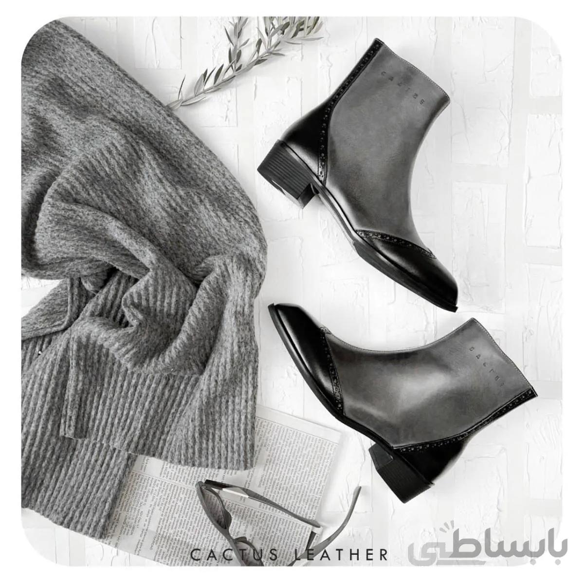 نیم بوت چرم زنانه ws4016