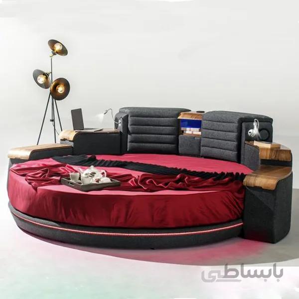 تخت خواب گرد نابی تک - مدل دلربا