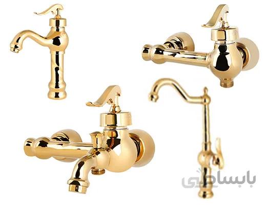 شیرآلات اهرمی نوتریکا مدل رادین (طلایی*ست کامل)
