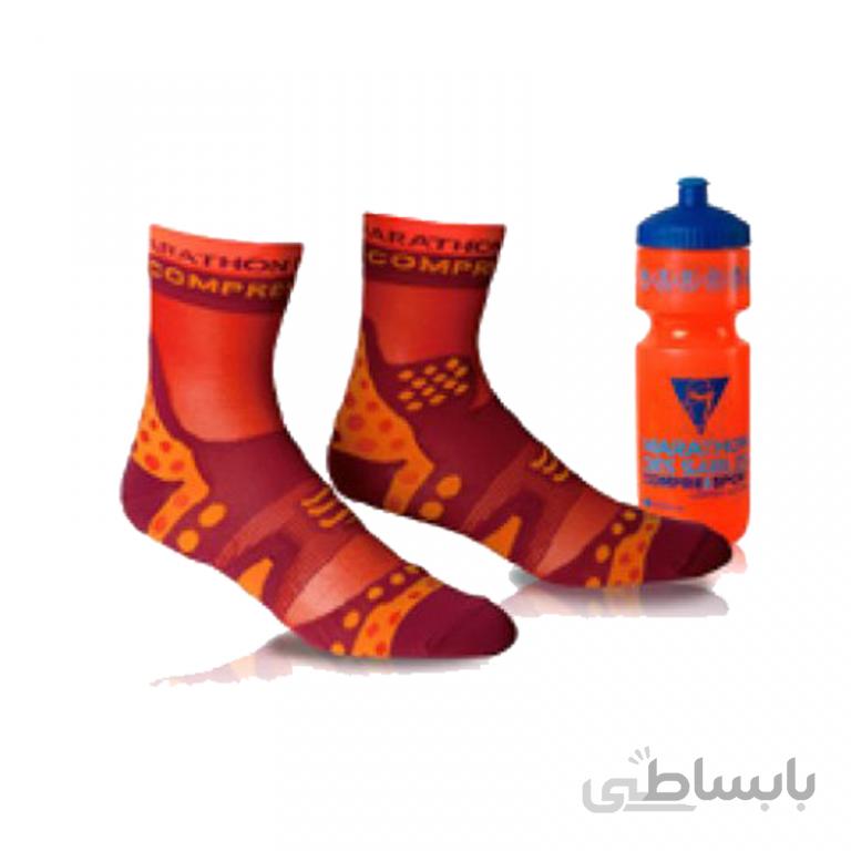جوراب ورزشی کمپرس اسپرت همراه بطری