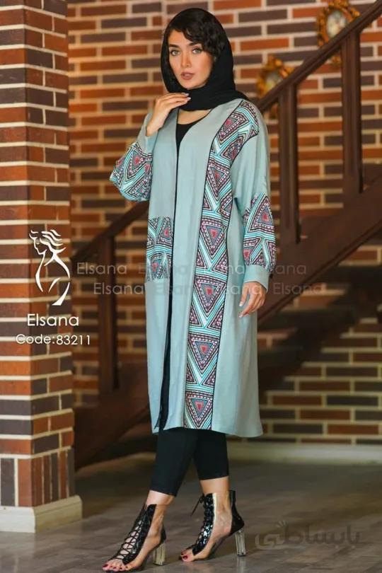 مانتو مدل دریتا آبی کد 3822421