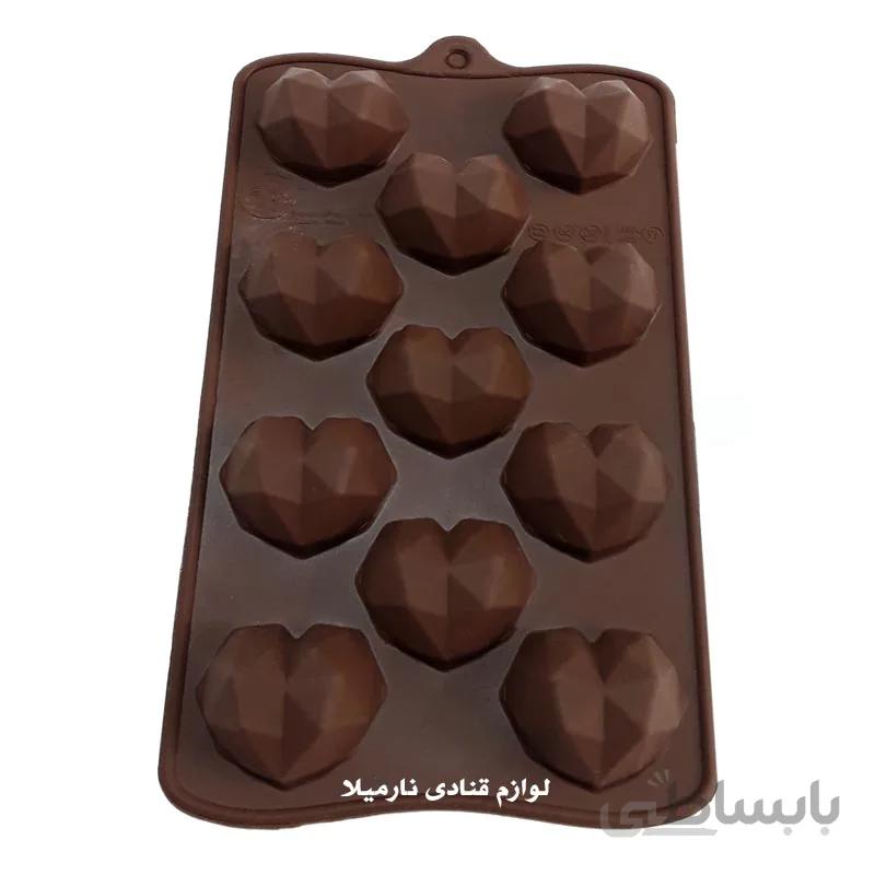 قالب شکلات قلب الماسی