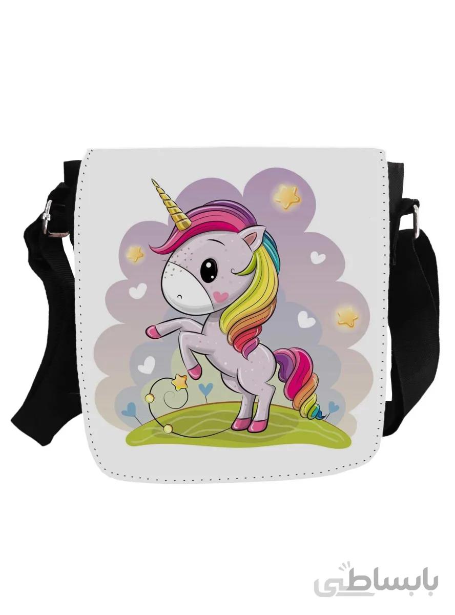 کیف دوشی پاسپورتی طرح unicorn 5