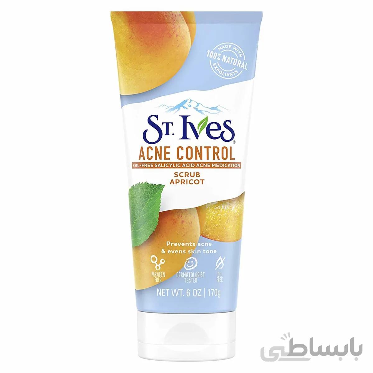 اسکراب ضدآکنه عصاره زردآلو سنت‌ایوز (ST.Ives)