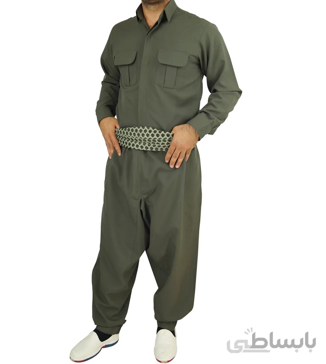 لباس کردی مردانه مدل شاخه وانی با شال کمر ا Kurdish clothes for men
