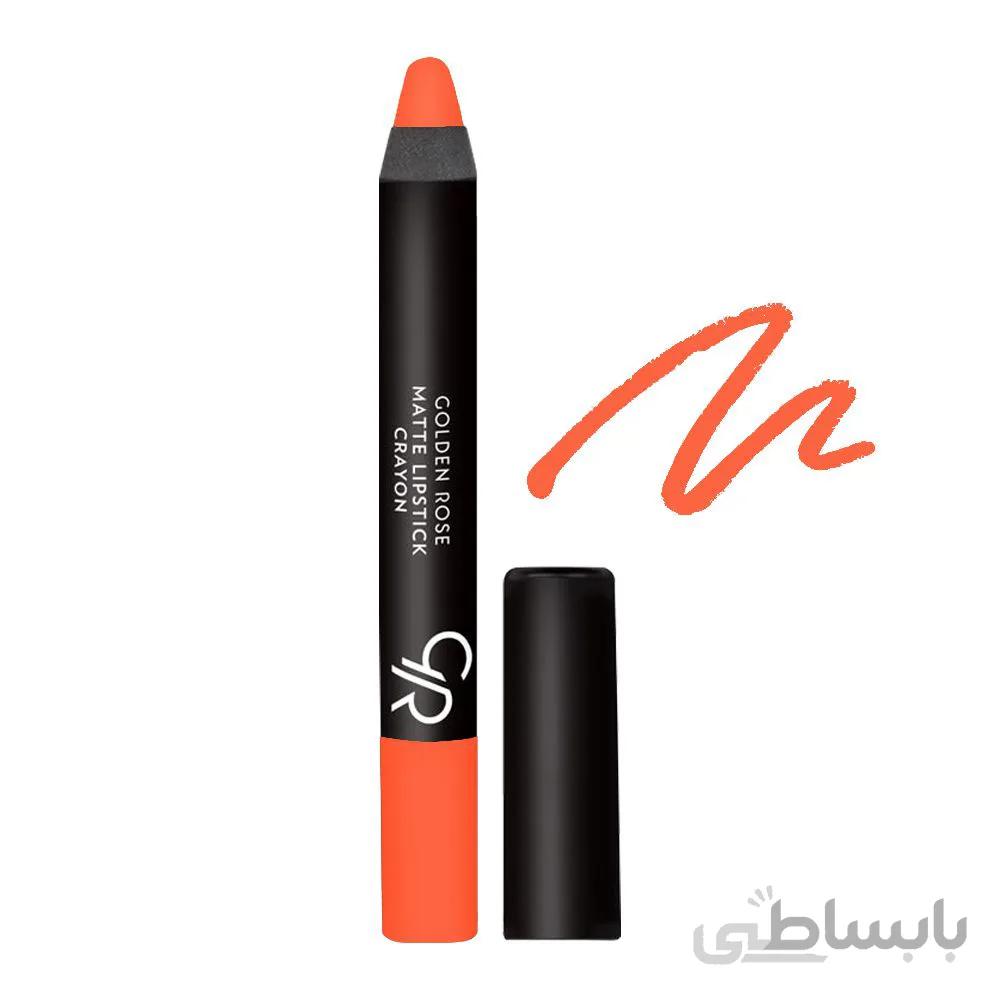 رژ لب مدادی گلدن رز شماره 24 ا Golden Rose Matte Lipstick Crayon No. 24