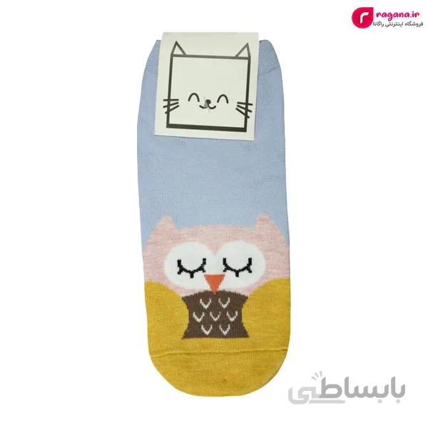 جوراب زنانه مچی طرح جغد کد R215374