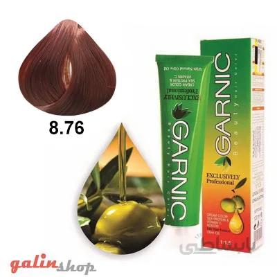 رنگ مو گارنیک شماره 8.76 سری شاه بلوطی GARNIC