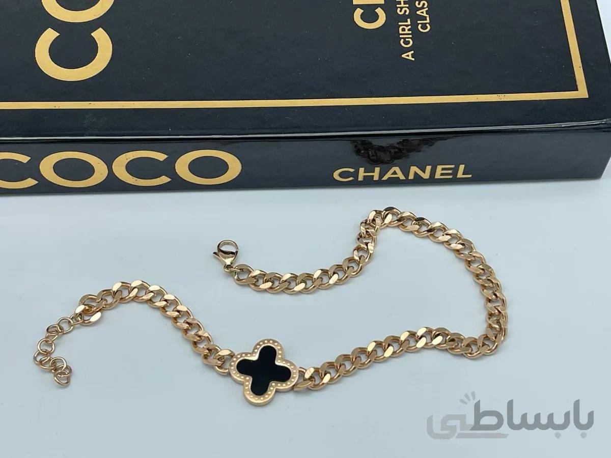 دستبند دو دور ونکلیف در دو رنگ طلایی و رزگلد
