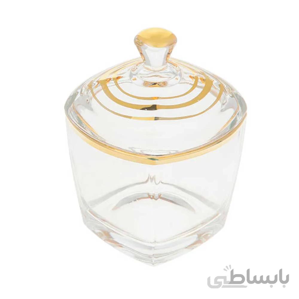 قندان استرلینگ لب طلا