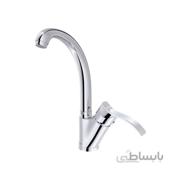 شیر ظرفشویی شودر مدل اپال شیری کروم ا shouder kitchen sink faucets model Opal