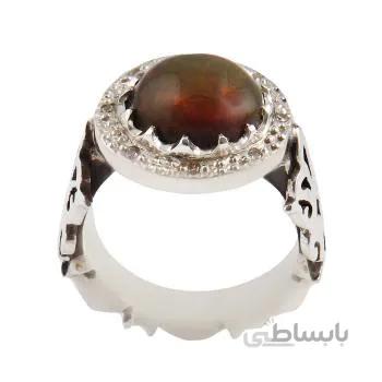 انگشتر نقره مردانه مدل اوپال رکاب کد AM_1710