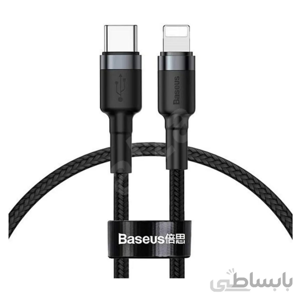 کابل تبدیل USB-C به لایتنینگ باسئوس مدل CATLKLF-G1 Cafule طول 1.2 متر