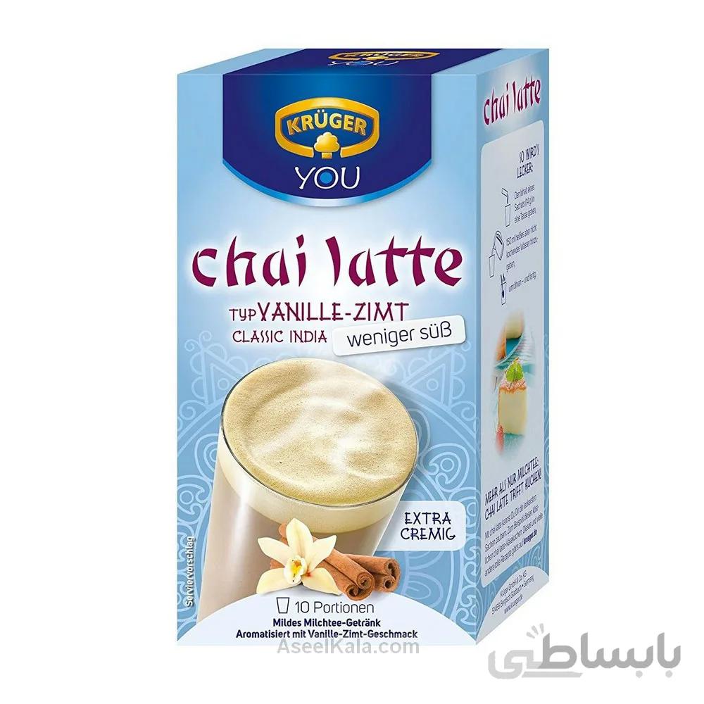 چای لاته کروگر kruger با طعم دارچین و وانیل بسته 10 عددی