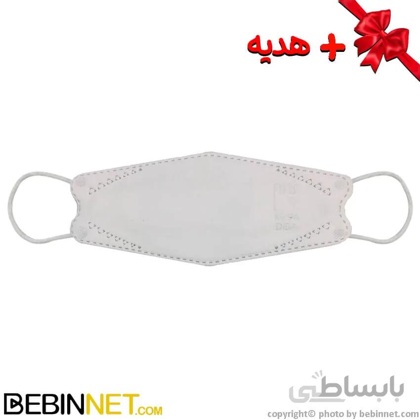 ماسک سه بعدی 4 لایه KF94 بسته 25 عددی سفید