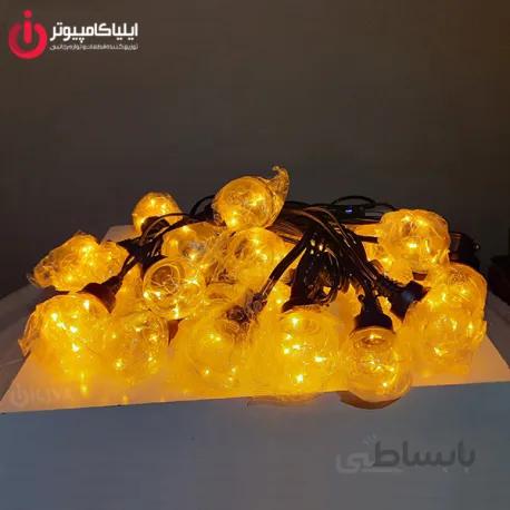 ریسه برق 9 متری با 25 عدد لامپ حبابی آفتابی