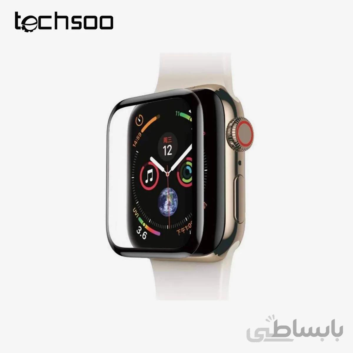 فول گلس شیشه ای قابل انعطاف Full Screen Curved Tempered Glass Film Apple Watch 42mm