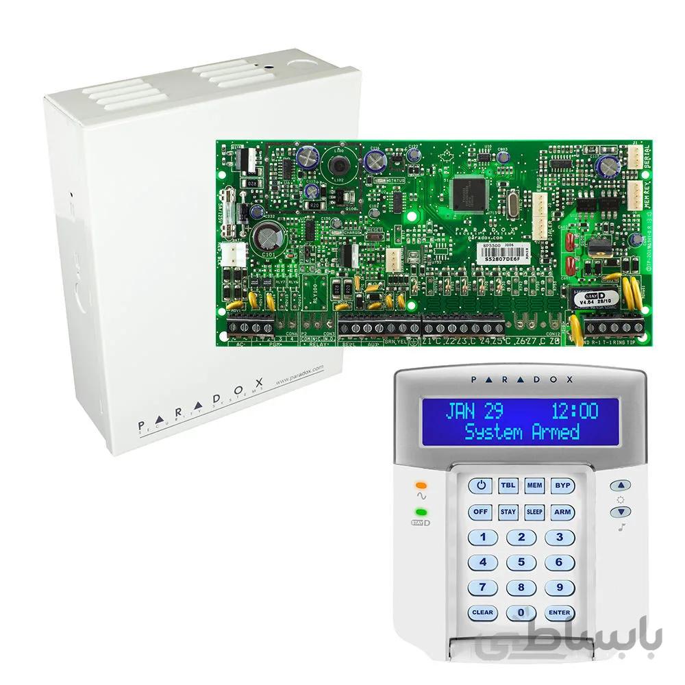 کنترل پنل SP5500 به همراه کی پد K32LCD+ پارادوکس به همراه جعبه فلزی