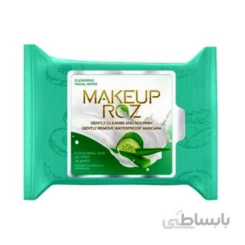 دستمال مرطوب آرایش پاک کن میکاپ رز مناسب پوست حساس بسته 25 عددی