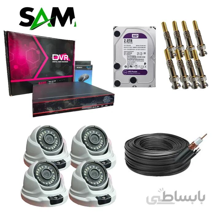پکیج 4 عدد دوربین دام و دستگاه 4 کانال 5 مگ ، هارد 1 ترا