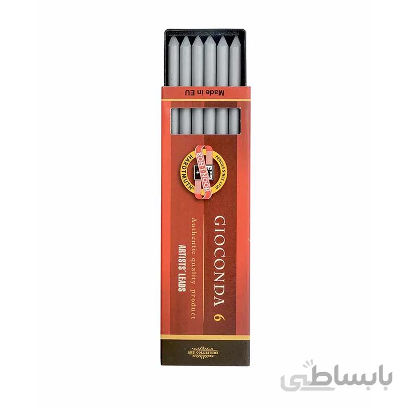 مغز اتود طراحی نقره ای 5mm کوه نور کد4381 بسته 6عددی