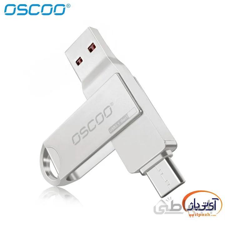 فلش مموری USB 3.1 اسکو ظرفیت 128 گیگابایت مدل CU-002 Type C