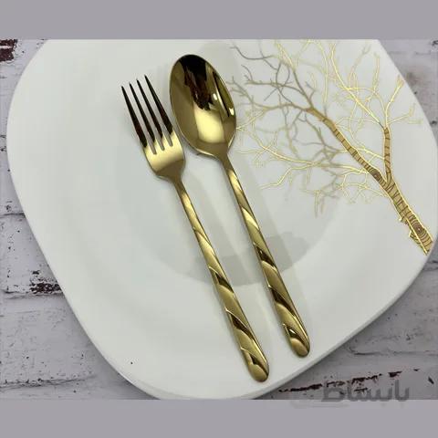 قاشق چنگال 6 نفره استیل کد 590376