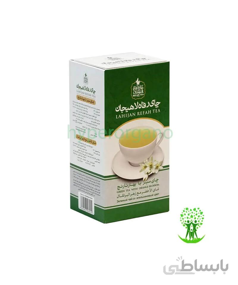 چای سبز با بهارنارنج 210 گرمی رفاه لاهیجان