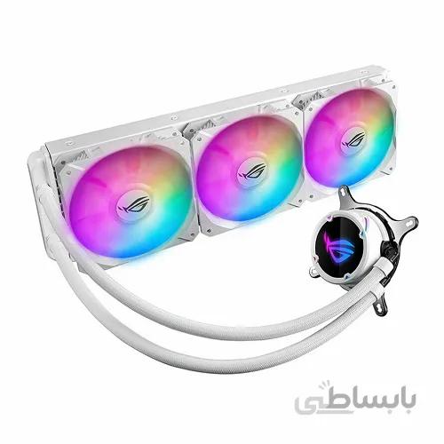 خنک کننده مایع پردازنده ایسوس مدل ROG STRIX LC 360 RGB WE ا ASUS ROG Strix LC 360 RGB White Edition Liquid AiO CPU Cooler