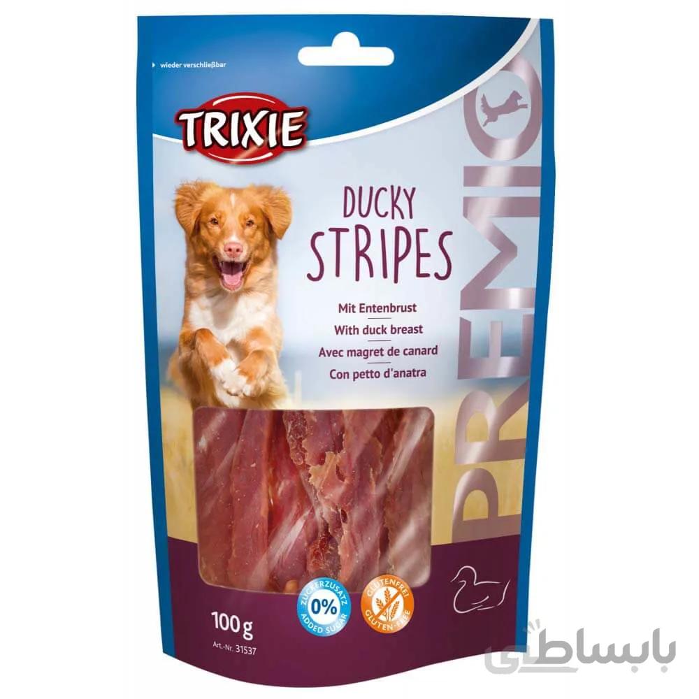 تشویقی سگ تریکسی مدل Ducky Stripes وزن 100 گرم ا Trixie Ducky Stripes for Dog 100g