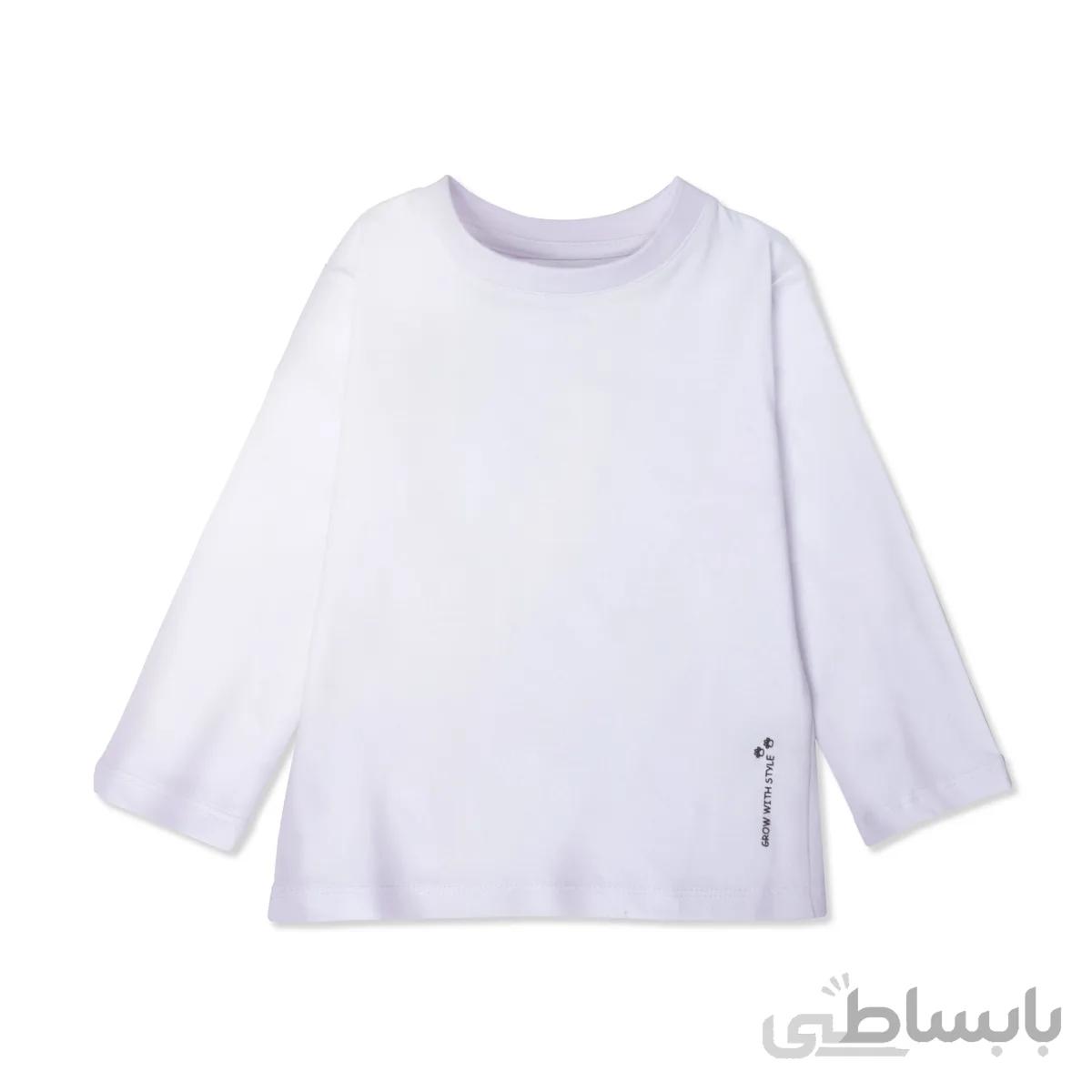 بلوز یقه گرد ساده سفید 70035