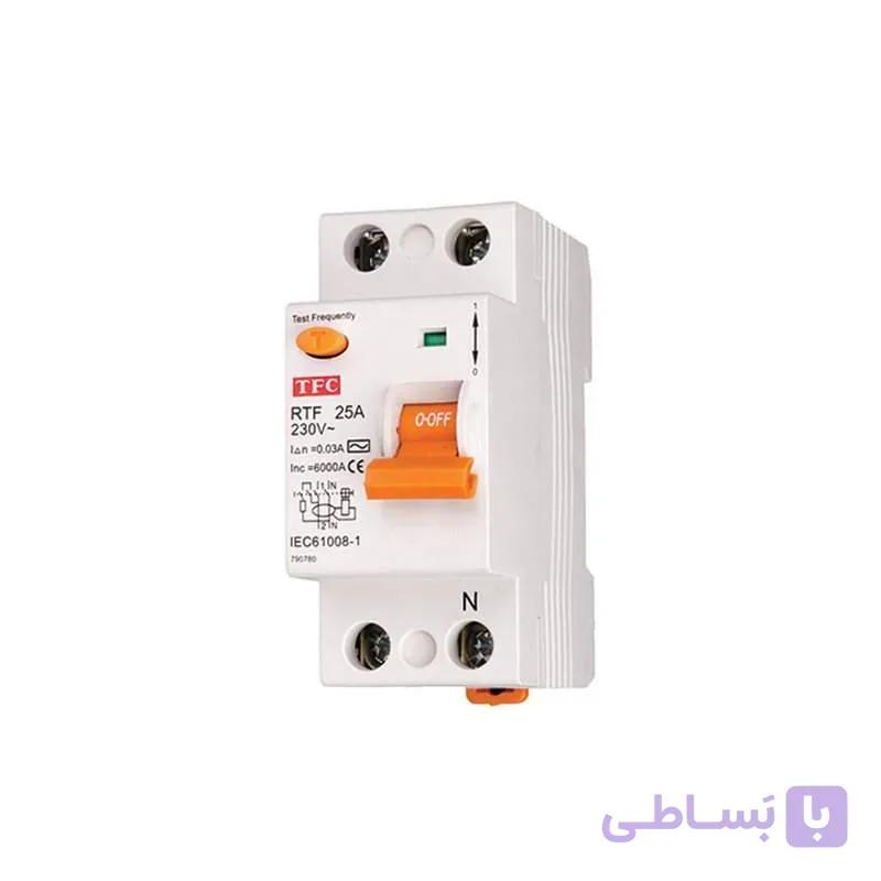 کلید محافظ جان تکفاز 25 آمپر AEG