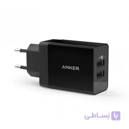 شارژر دیواری ۲۴ وات ۲ پورت انکر مدل A2021L11 رنگ مشکی