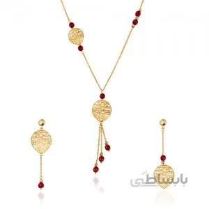 نیم ست طلا دست ساز زنانه طرح فیوژن چیپسی کد XS228