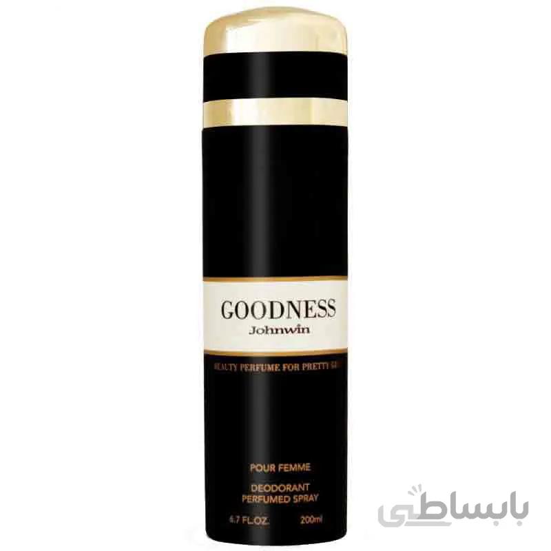 اسپری بدن زنانه جانوین مدل GoodNess Beauty