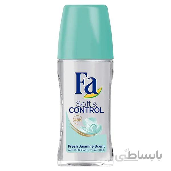 رول ضد تعریق زنانه فا مدل Soft Control حجم 50 میلی لیتر ا Fa Soft Control For Women Roll-On Deodorant 50mil