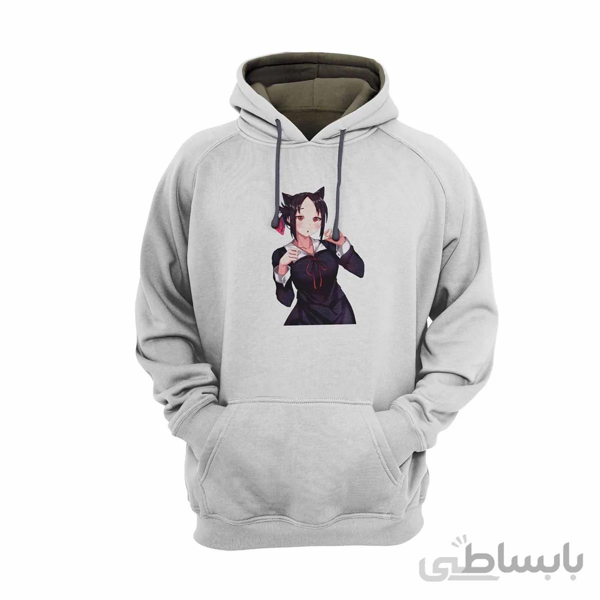 هودی سفید طرح انیمه کاگویا ساما: عشق جنگ است Kaguya-Sama: Love Is War کد KCT10457