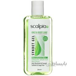 ژل شستشوی غیرصابونی صورت و بدن پوست چرب و جوش‌دار اسکالپیا ا Face & Body Care Syndet Gel 200ml SCALPIA