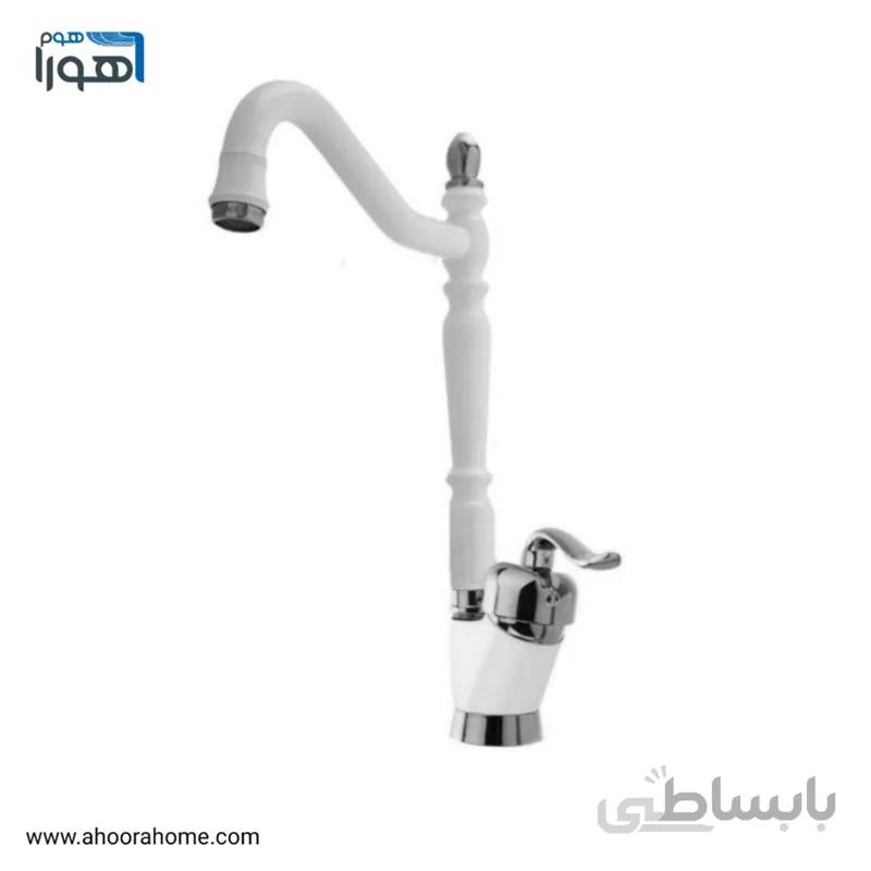 شیر ظرفشويی مدل قاصدک سفید کروم