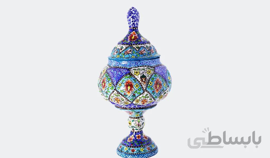 قندان پایه دار اسلیمی ختایی