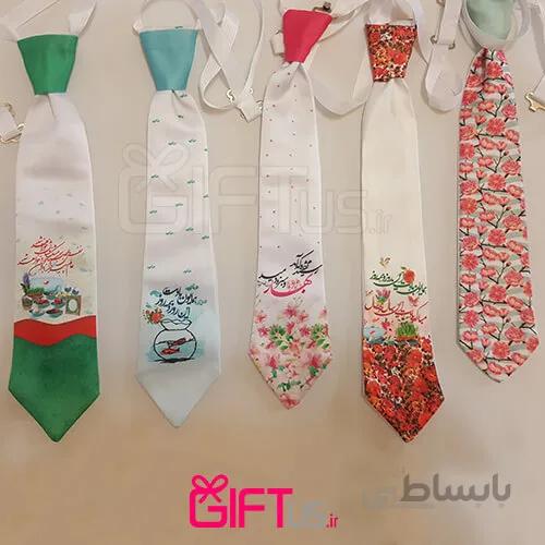 کراوات پسرانه تم بهاری شکوفه صورتی