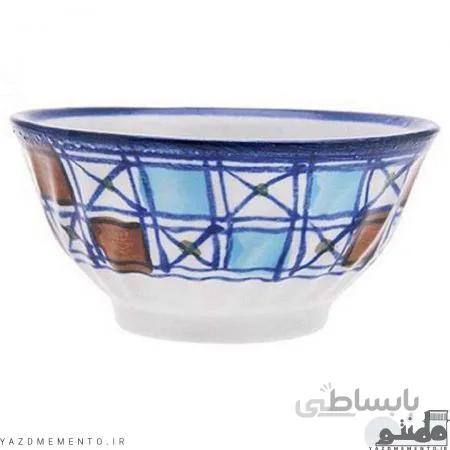 کاسه چینی مدل زیتون خوری طرح شطرنجی مجموعه 6 عددی