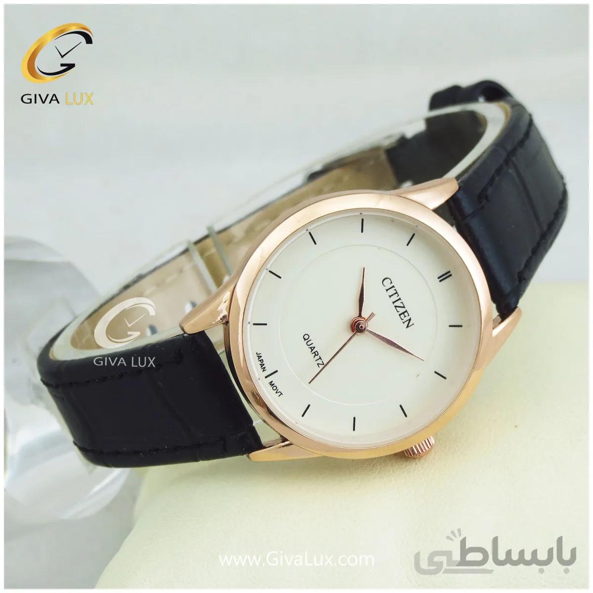 ساعت مچی زنانه بند چرمی سیتیزن کد 980092