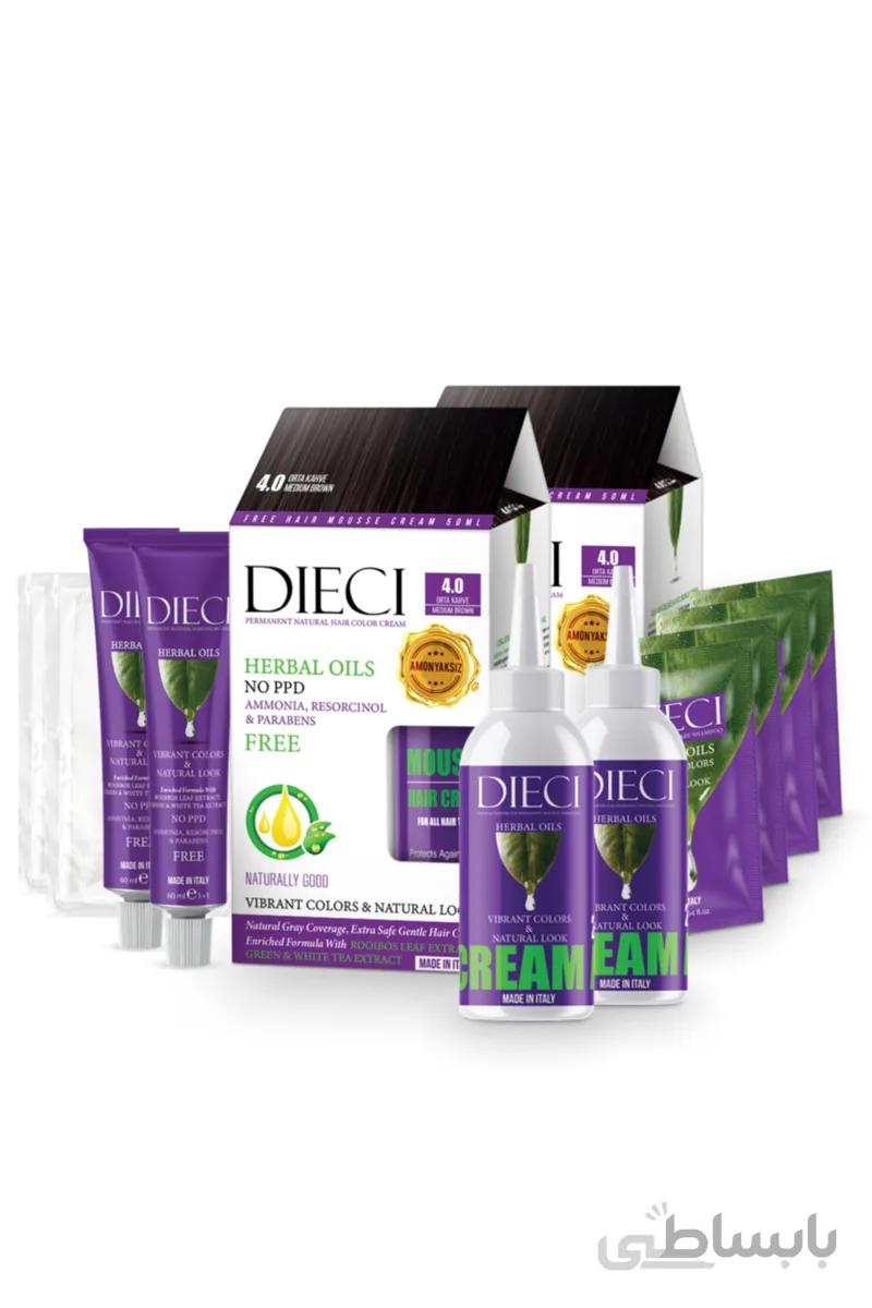 Dieci رنگ موی ۲ کیت بدون آمونیاک
