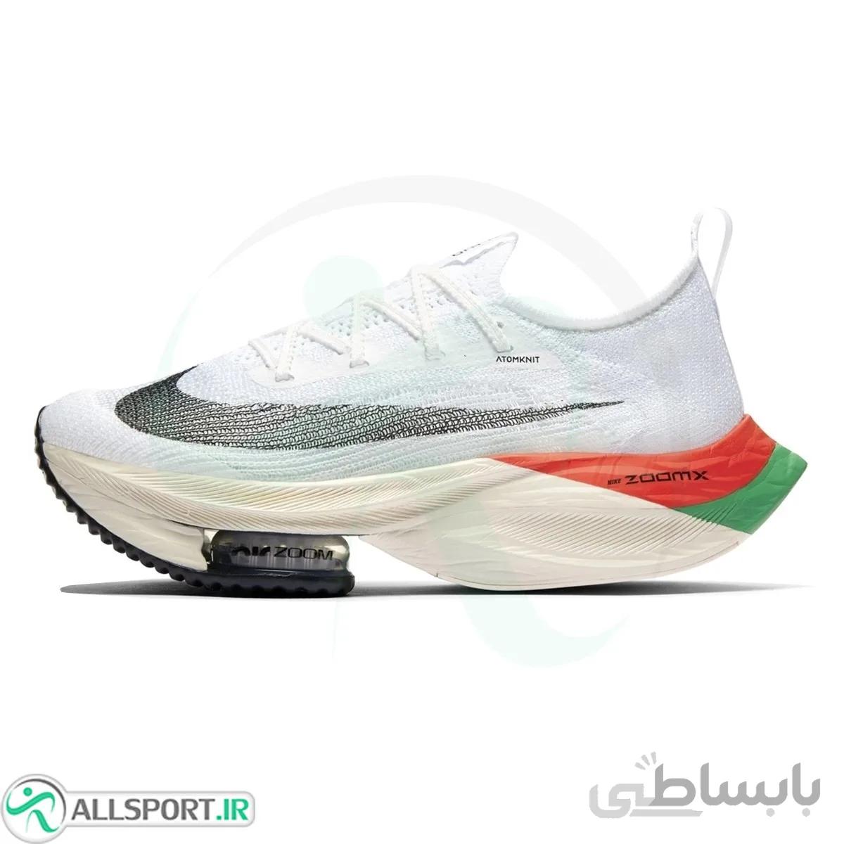 کتانی رانینگ مردانه نایک طرح اصلی Nike Air Zoom Alphafly Next White Orenge Green
