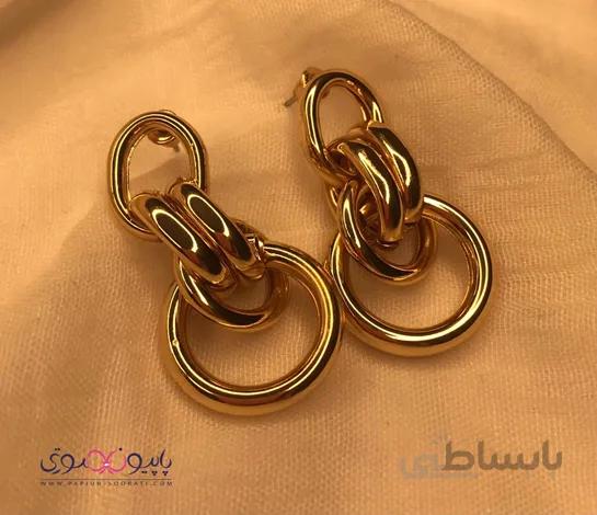گوشواره طلایی مدرن کد 4