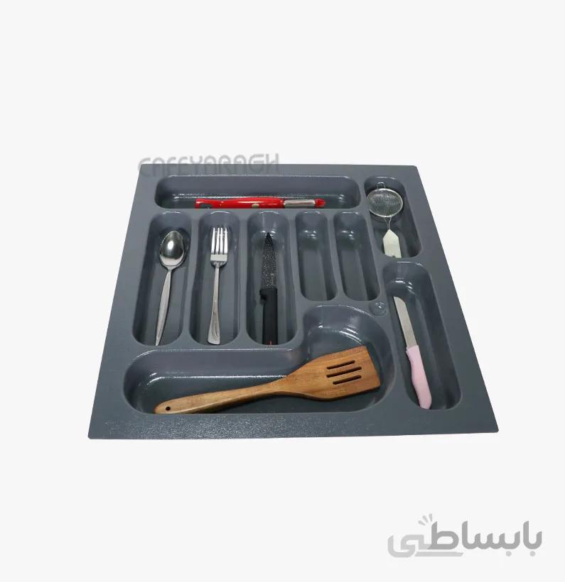 جا قاشقی پلاستیکی طوسی سایز 60